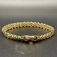 Ladies 9ct Yellow Gold Gate Link Bracelet
