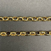 Ladies 9ct Yellow Gold Oval Belcher Link Necklace