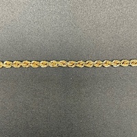 Ladies 9ct Yellow Gold Twist Rope Link Bracelet