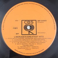 Liberace Greatest Hits Vinyl Record LP Classic Music Album Collectible