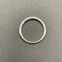 Ladies 14ct White Gold Natural Diamond Band Ring