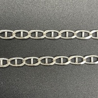 Unisex 925 Sterling Silver Anchor Link Chain & Crucifix Pendant