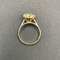 Ladies 9ct Yellow Gold Natural Diamond Ring