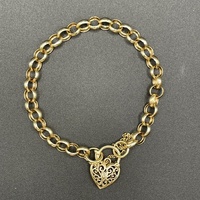 Ladies 9ct Yellow Gold Belcher Link Bracelet