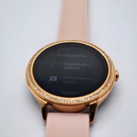 Fossil Gen 5E 42mm DW11F1 Smartwatch Blush Pink Silicone Rose Gold Case Wear OS
