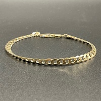 Mens 9ct Yellow Gold Curb Link Bracelet