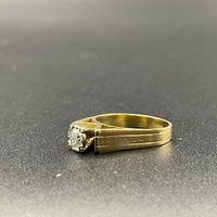 Unisex 18ct Yellow Gold Natural Diamond Ring