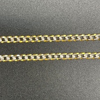 Unisex 9ct Two Tone Gold Curb Link Necklace