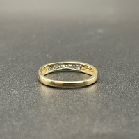 Ladies 9ct Yellow Gold Natural Diamond Ring