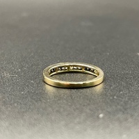 Ladies 9ct Yellow Gold Natural Diamond Band Ring