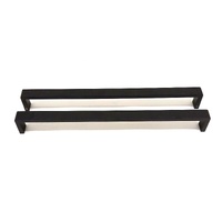 Aquaperla Ivano Black Single Towel Rail 600mm Stainless Steel Pair