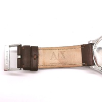 Armani Exchange AX2133 Three Hand Date Brown Leather Mens Watch 46mm
