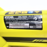 Ryobi OBL1820S 18V ONE+ Cordless Leaf Blower with 1.5Ah Battery and Charger
