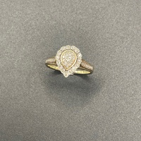 Ladies 9ct Yellow Gold Natural Diamond Cluster Ring