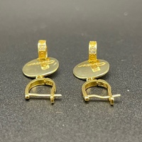 Ladies 18ct Yellow Gold Dangle Pattern Earrings
