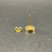 Unisex 18ct Yellow Gold Round Single Stud Earring