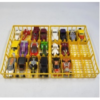 Assorted Vintage 1970s and 1980s Hot Wheels Cars with Matchbox Case