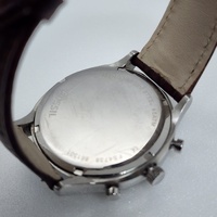 Fossil FS4738 Mens Chronograph Watch Brown Leather Quartz White Dial