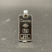Unisex 925 Sterling Silver Capricorn Bar Pendant