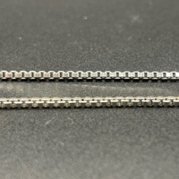 Unisex 925 Sterling Silver Box Link Necklace