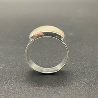 Ladies 925 Sterling Silver White Pearl Ring