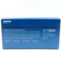 Shure Beta 52A-X Kick Drum Microphone Supercardioid Dynamic Mount