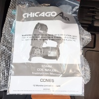 Chicago Air CCN65 65mm Coil Nailer 70-120 PSI in Case