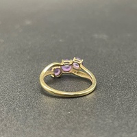 Ladies 9ct Yellow Gold Purple Gemstone Ring