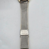 Reble Womens Quartz Watch Gold Square Case Stainless Steel Mesh RM7514