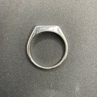 Mens 925 Sterling Silver CZ Signet Ring