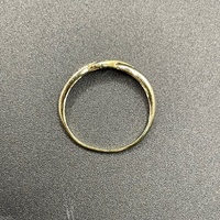 Ladies 9ct Yellow Gold Natural Diamond Ring