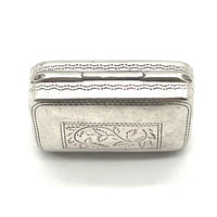 Antique Sterling Silver Vinaigrette Gold Inlay c1814 John Shaw Birmingham