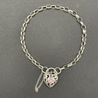 Ladies 925 Sterling Silver Belcher Link Bracelet