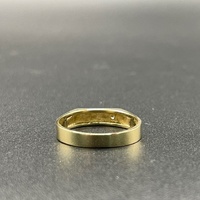Mens 9ct Yellow Gold Diamond Signet Ring