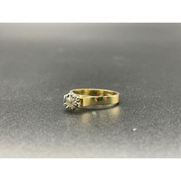Ladies 18ct Yellow Gold 0.20ct Natural Diamond Ring 4.2 Grams