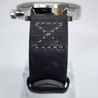 Chisel 5827031 Mens Chronograph Watch Blue Dial Black Leather 100m WR