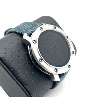 Diesel DW1001 Axial Stainless Steel Smartwatch with Denim Blue Strap