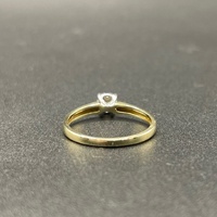Ladies 9ct Yellow Gold Natural Diamond Ring