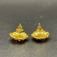 Ladies 22ct Yellow Gold Flower Stud Earrings