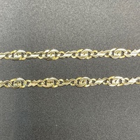 Unisex 9ct Yellow Gold Anchor and Figure 8 Link Necklace