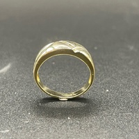 Unisex 9ct Yellow Gold Diamond Signet Ring
