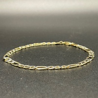 Unisex 9ct Yellow Gold Figaro Link Bracelet