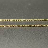 Unisex 9ct Yellow Gold Figaro Link Necklace