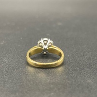 Ladies 18ct Yellow Gold Natural Diamond Cluster Ring