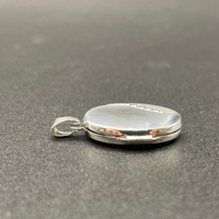 Ladies 10ct White Gold Oval Locket Pendant