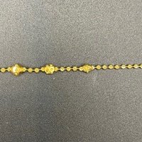 Ladies 22ct Yellow Gold Ball Bead Link Bracelet