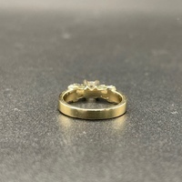 Ladies 14ct Yellow Gold Natural Diamond Ring
