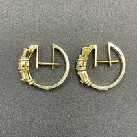 Ladies 14ct Yellow Gold Diamond Hoop Earrings