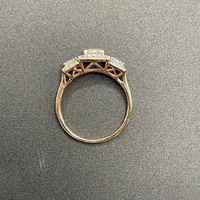 Ladies 9ct Rose Gold Diamond Simulants Ring