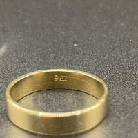 Unisex 9ct Yellow Gold Plain Band Ring